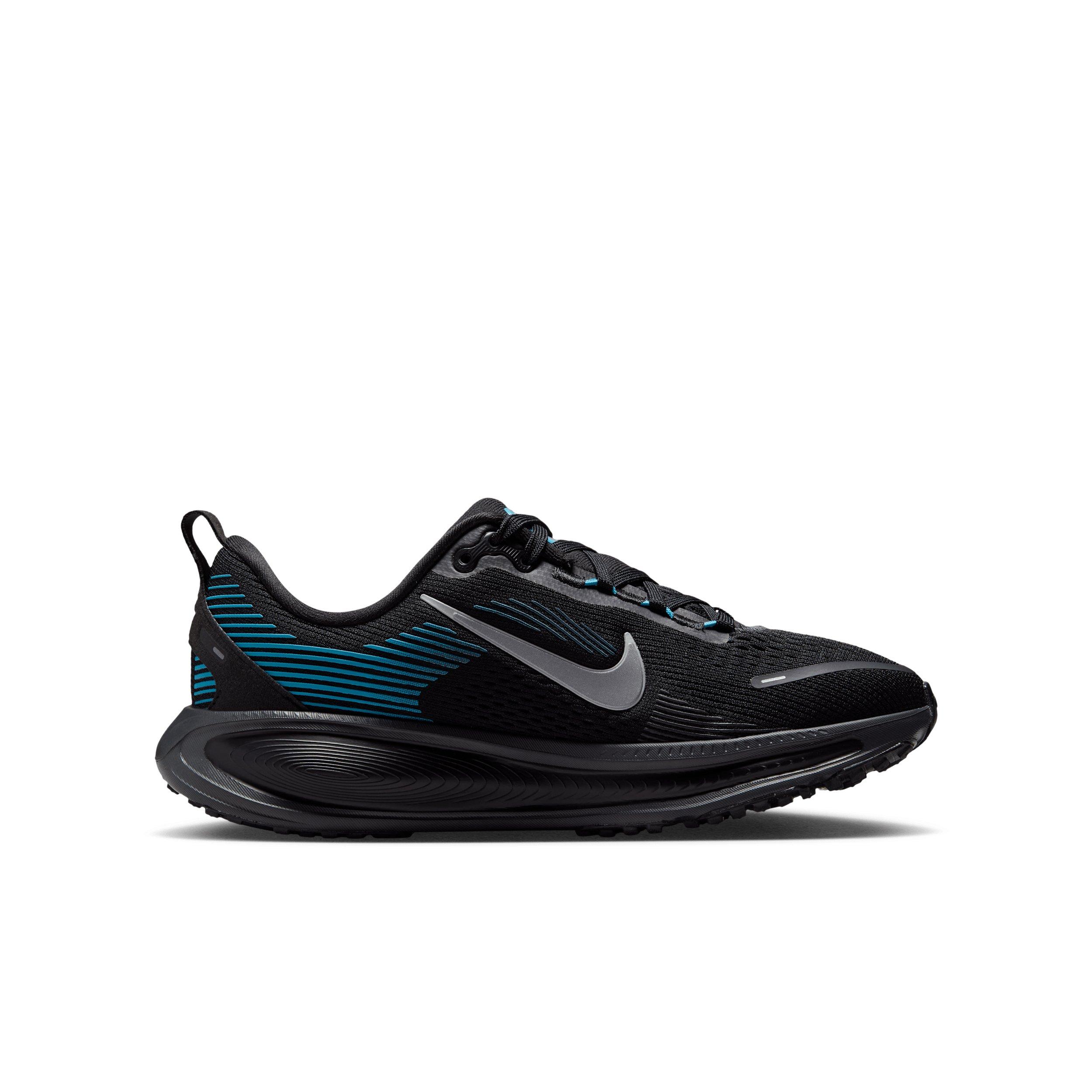 Nike Vomero 18 "Black/Light Current Blue/Anthracite/Silver" Grade School Boys' Running Shoe - BLACK/LT BLUE/ANTHRACITE/SILVER